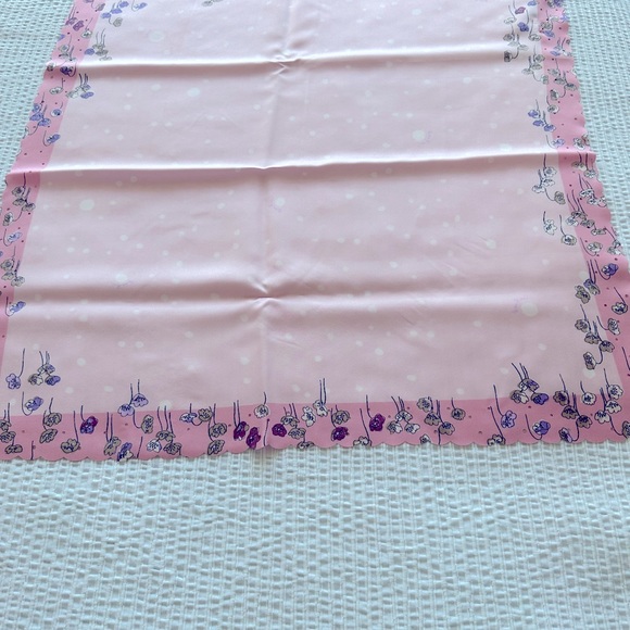 Silk pink scarf carré Nina Ricci - Picture 8 of 9